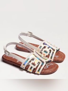 NWT Sam Edelman kids white Bella Slingy sandal